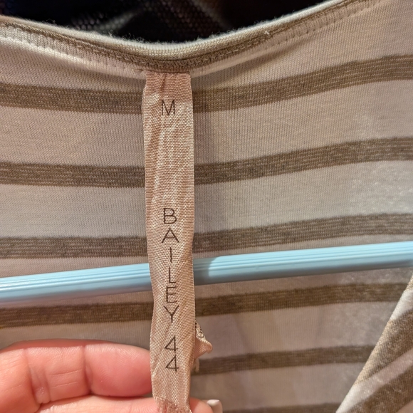 Bailey 44 Beige and White Striped Top - Picture 3 of 3